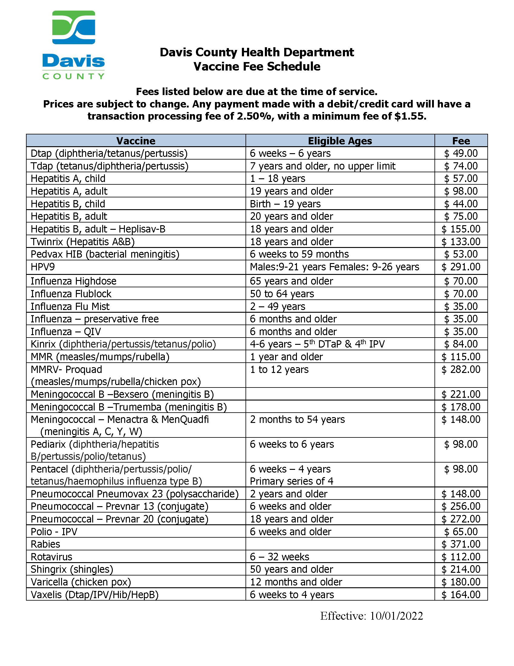 2018 Dec vaccine fee schedule_Page_1