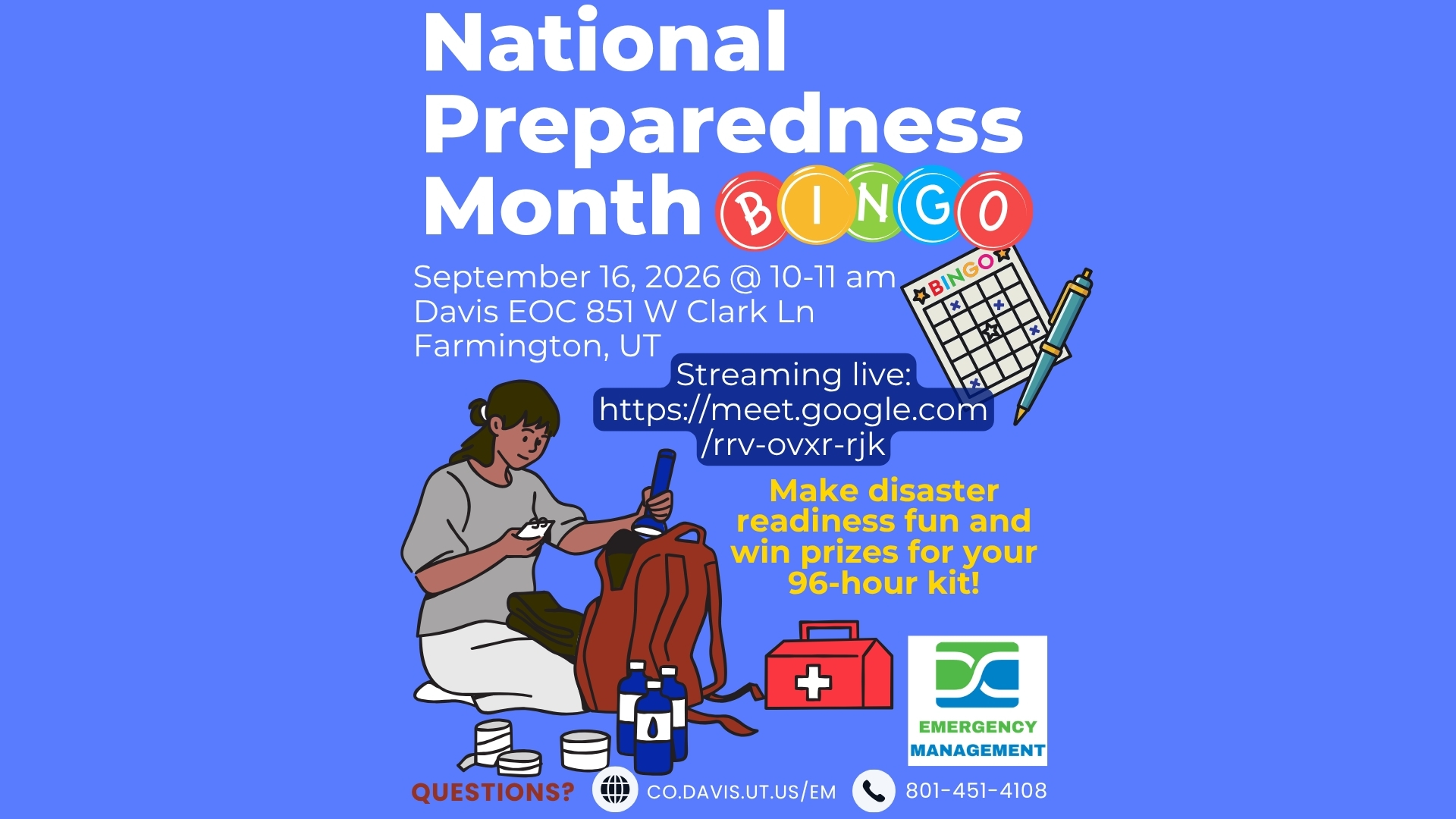 September National Preparedness bingo