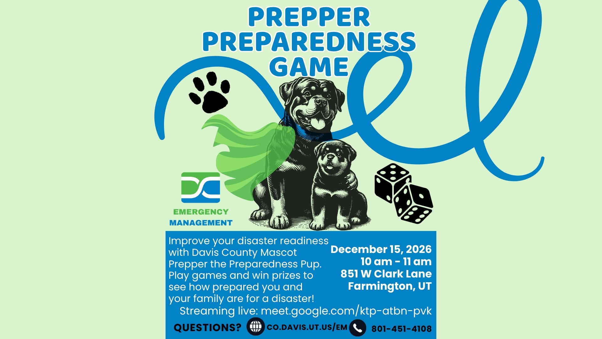 Prepper Preparedness game December 16 2026