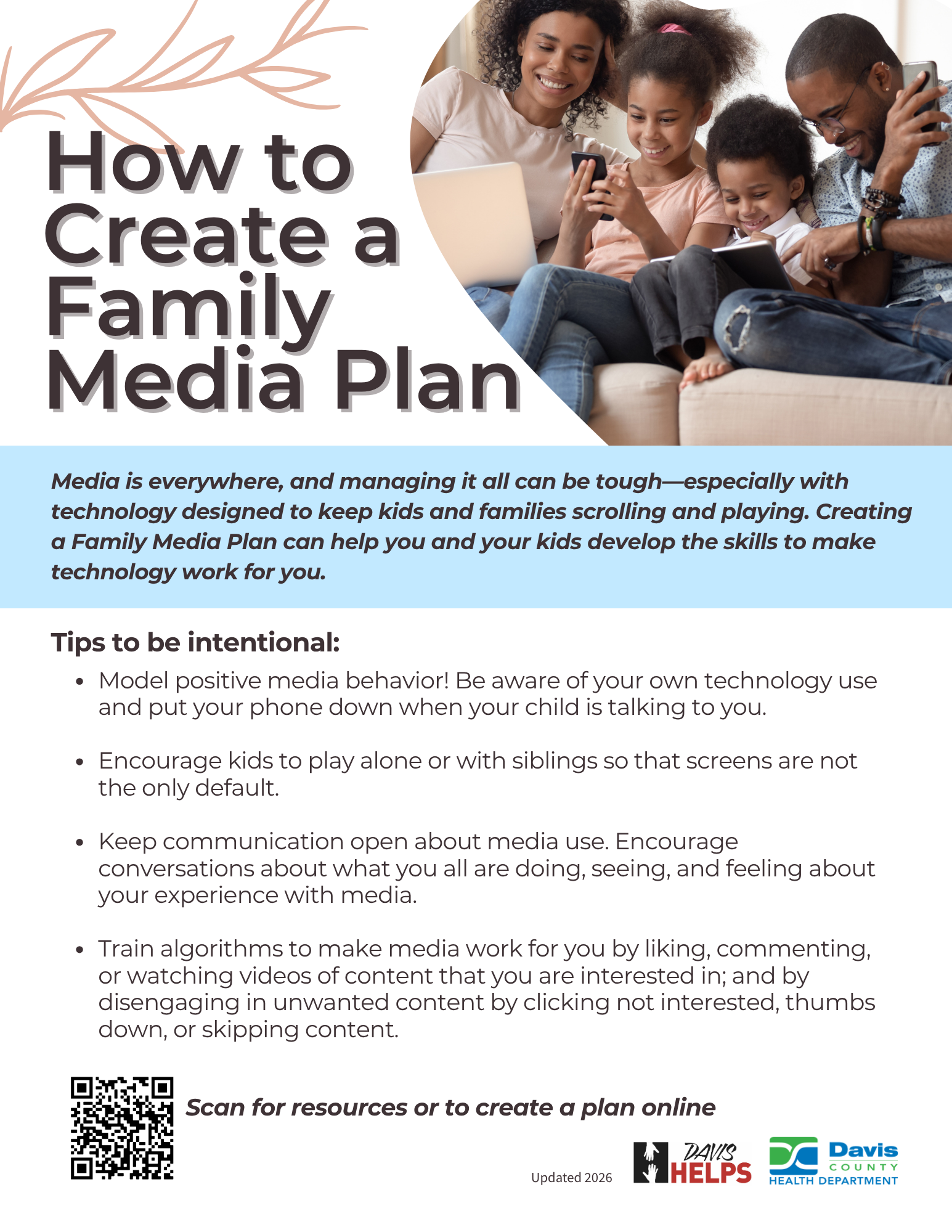 How to Create a Family Media Plan Cover