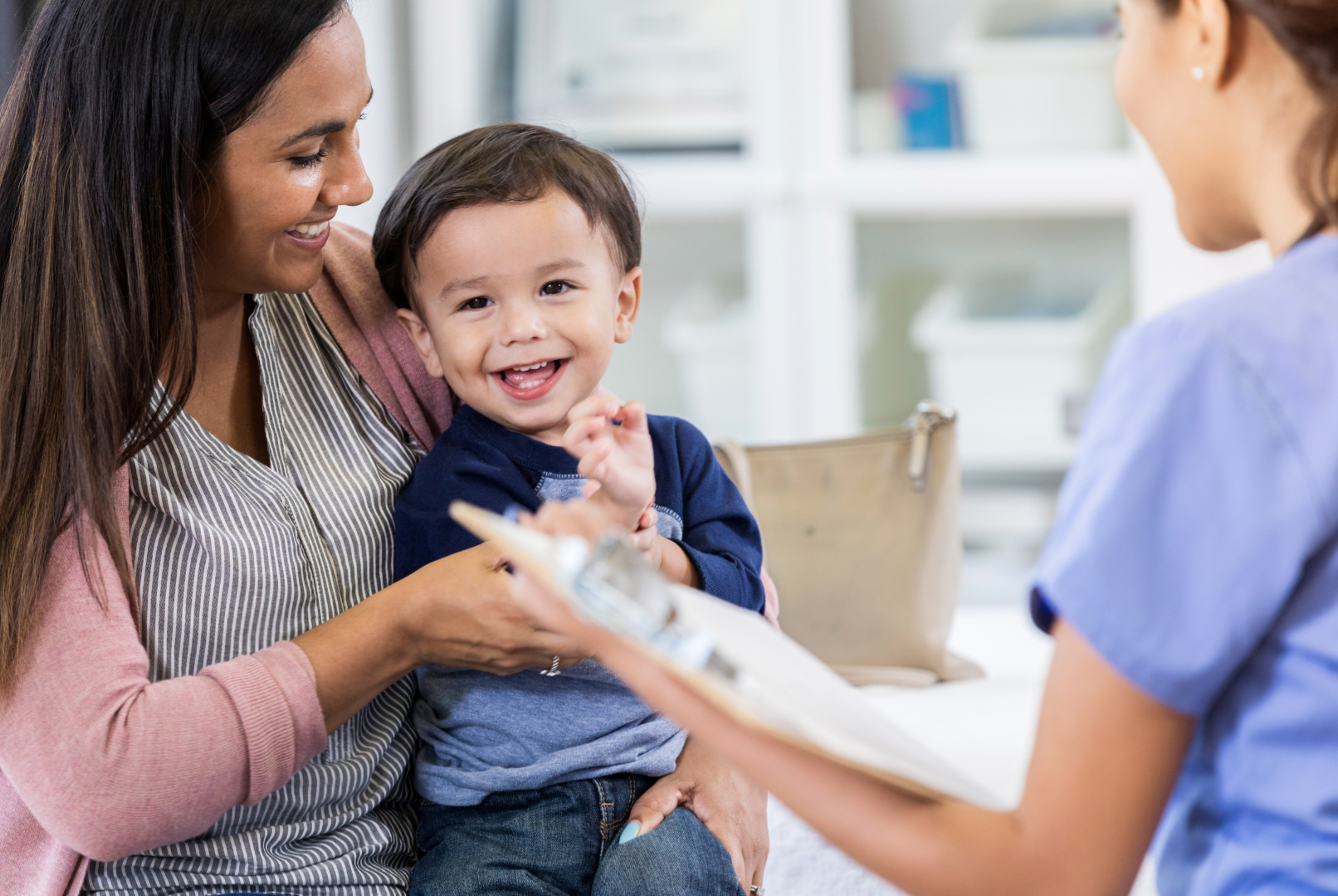 Connection Visit with a Nurse (Stock Photo)