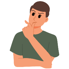 Person thinking with their thumb on their chin